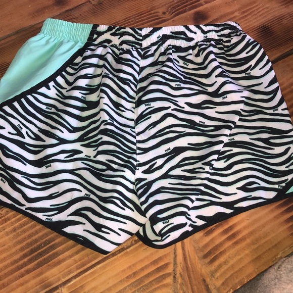 Victoria’s Secret pink shorts size large zebra print and blue in color active​​ - Picture 4 of 4